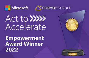 COSMO CONSULT gana premio Act to Accelerate de Microsoft
